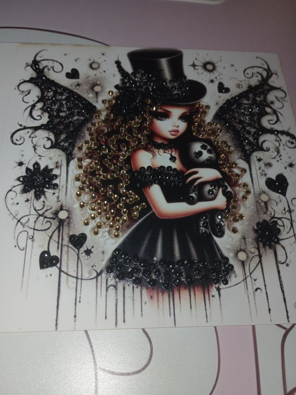 Gothic Fairy Diamond Painting Card Handmade